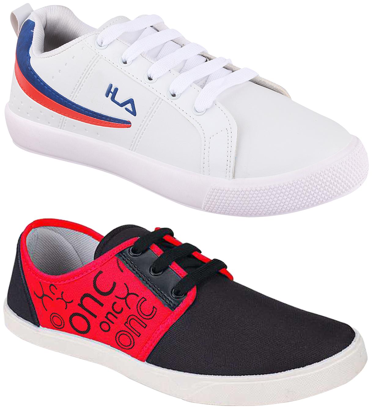 

Birde Multicolor Synthetic Casual Shoes For Men (Pack of 2)