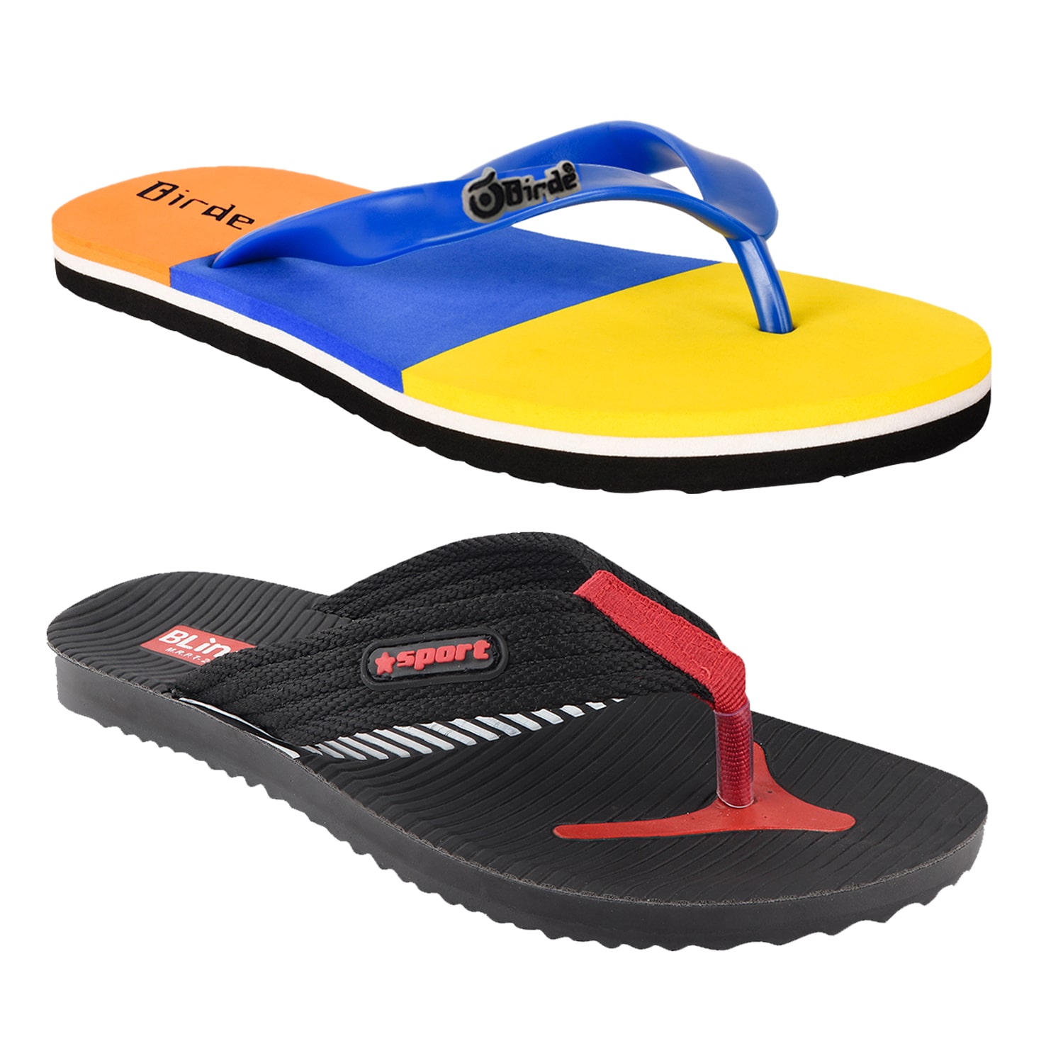 

Birde Men Multi Flip-Flops - 2 Pair