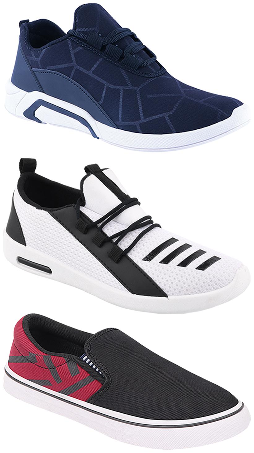 

Birde Men Multi-Color Casual Shoes - BRD-300-BLU-308-MRN-376