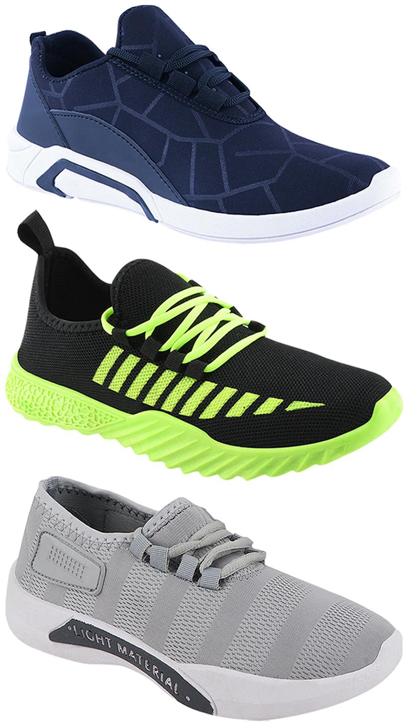

Birde Men Multi-Color Casual Shoes - BRD-300-BLU-301-GRY-361