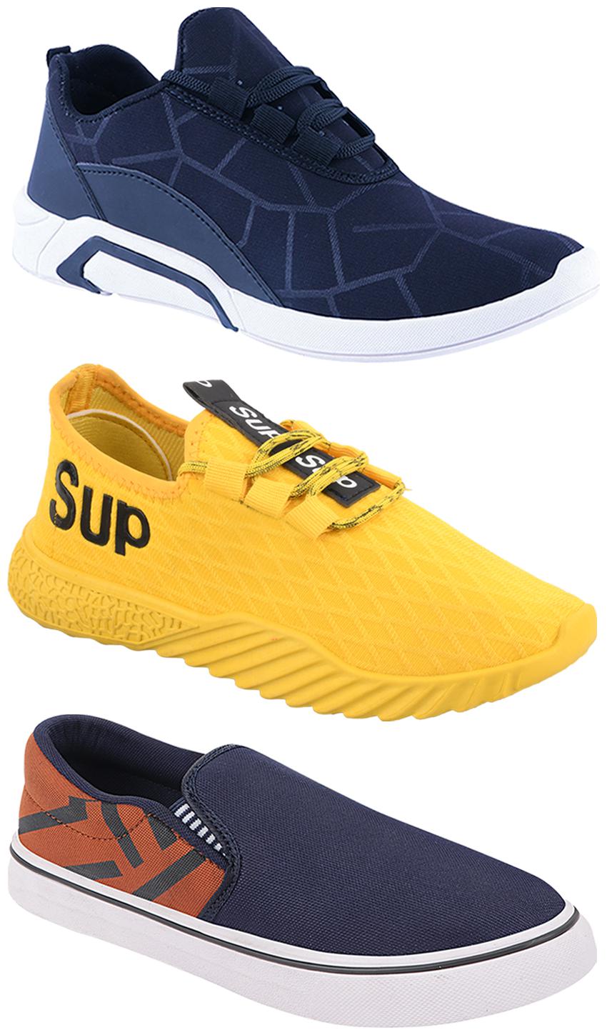 

Birde Men Multi-Color Casual Shoes - CASUAL SPORTS SNEAKERS RUNNNING SHOES - BRD-300-BLU-308-TAN-383