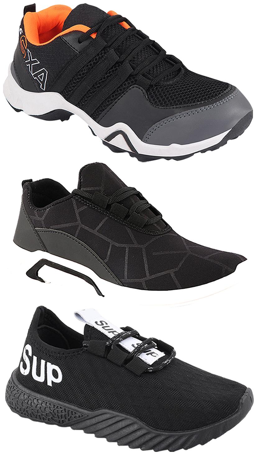 

Birde Men Multi-Color Casual Shoes - CASUAL SPORTS SNEAKERS RUNNNING SHOES - BRD-300-BLK AX-3-384