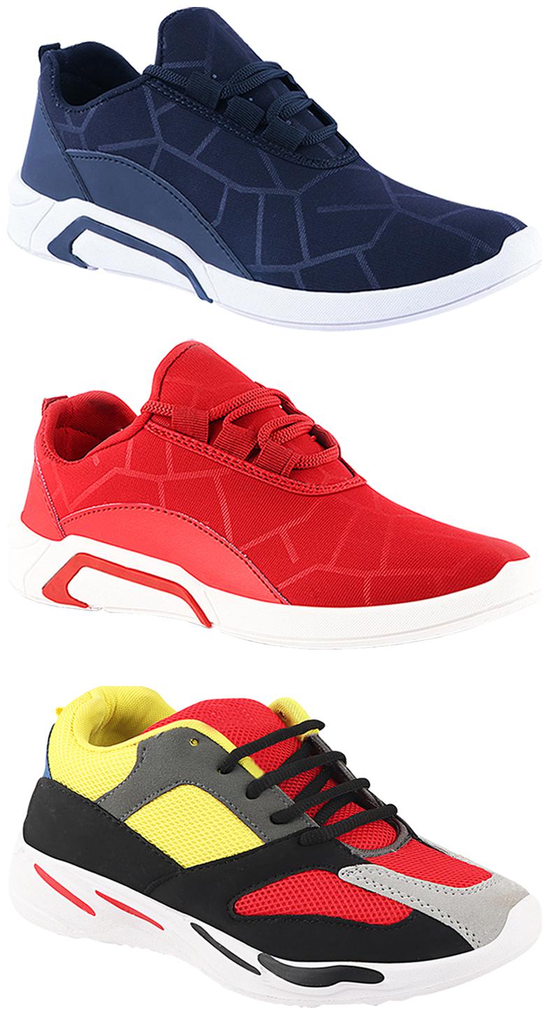 

Birde Men Multi-Color Casual Shoes - CASUAL SPORTS SNEAKERS RUNNNING SHOES - BRD-300-BLU-300-RED-333