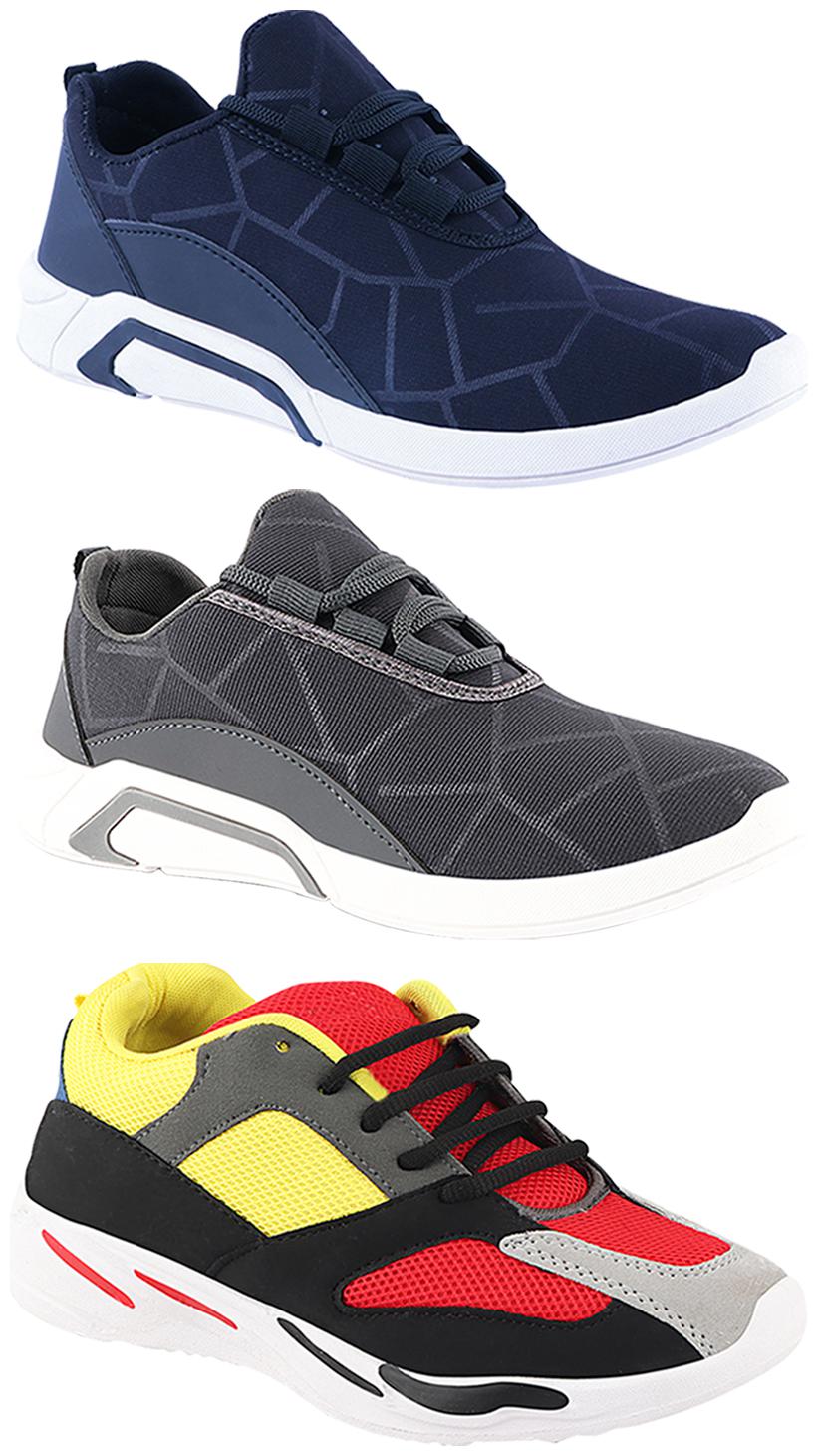 

Birde Men Multi-Color Casual Shoes - CASUAL SPORTS SNEAKERS RUNNNING SHOES - BRD-300-BLU-300-GRY-333