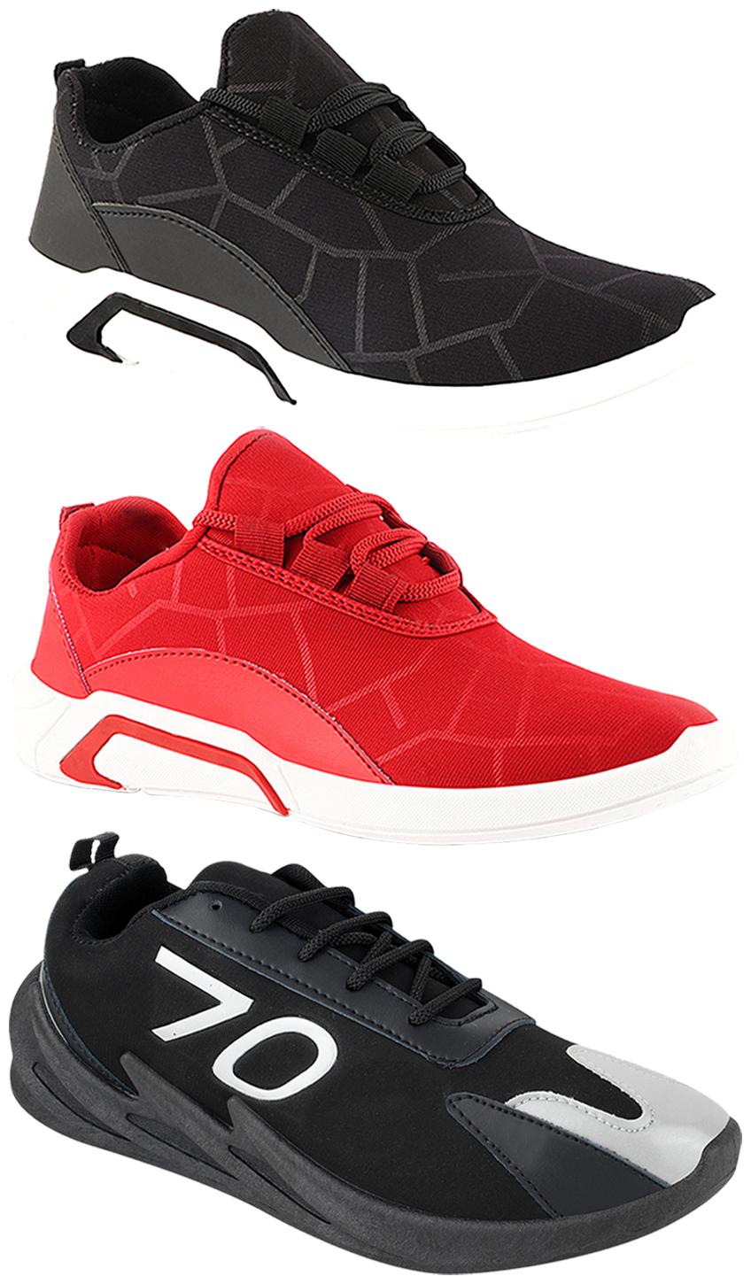 

Birde Men Multi-Color Casual Shoes - CASUAL SPORTS SNEAKERS RUNNNING SHOES - BRD-300-BLK-300-RED-350