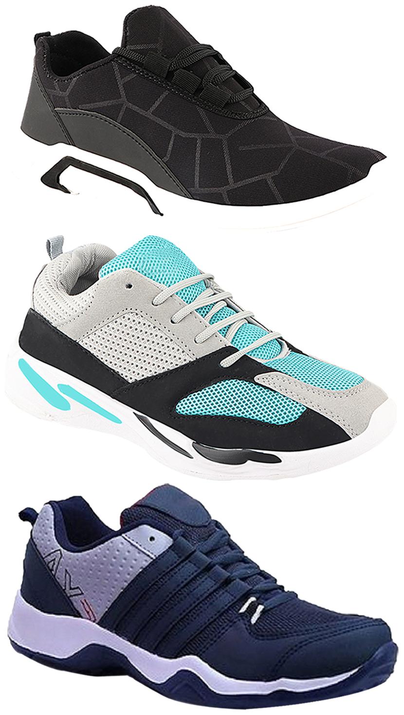 

Birde Men Multi-Color Casual Shoes - CASUAL SPORTS SNEAKERS RUNNNING SHOES - BRD-300-BLK AX-1-332