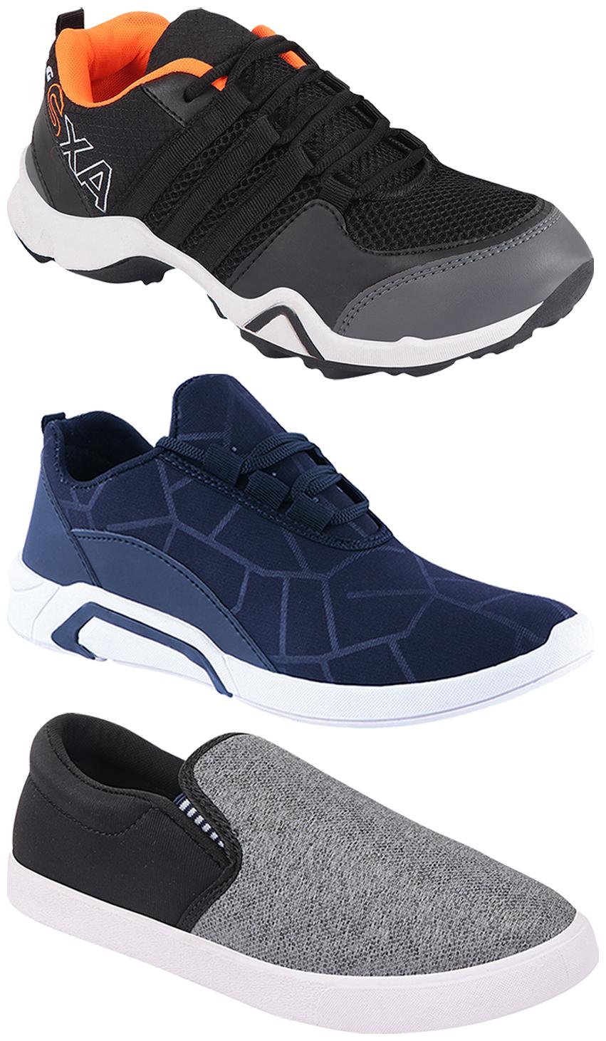 

Birde Men Multi-Color Casual Shoes - BRD-300-BLU-310-SLVR AX-3