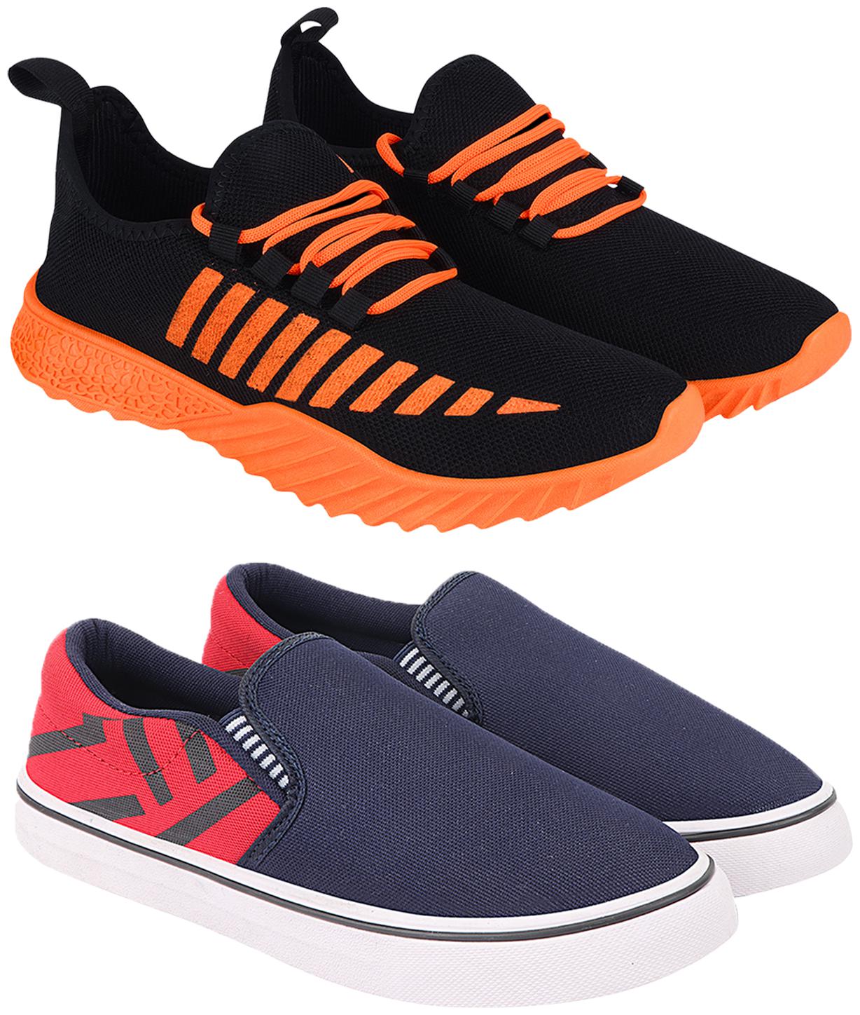 

Birde Multicolor Mesh Casual Shoes For Men (Pack of 2)