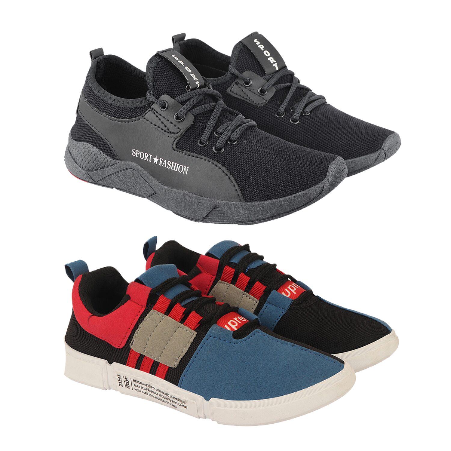 

Birde Men Multi-Color Casual Shoes - BRD-343-CHAMPION-1-BLK-BLU
