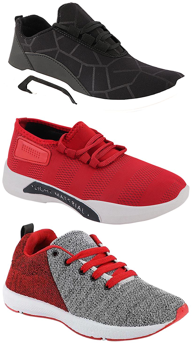 

Birde Men Multi-Color Casual Shoes - CASUAL SPORTS SNEAKERS RUNNNING SHOES - BRD-300-BLK-301-RD-222