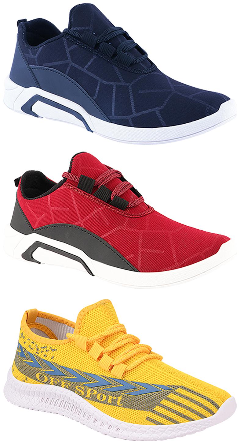 

Birde Men Multi-Color Casual Shoes - BRD-300-BLU-300-CHRY-316