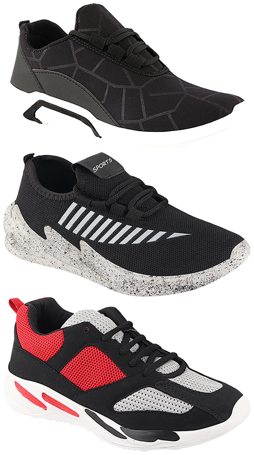 

Birde Men Multi-Color Casual Shoes - CASUAL SPORTS SNEAKERS RUNNNING SHOES - BRD-300-BLK-324-GRY-334