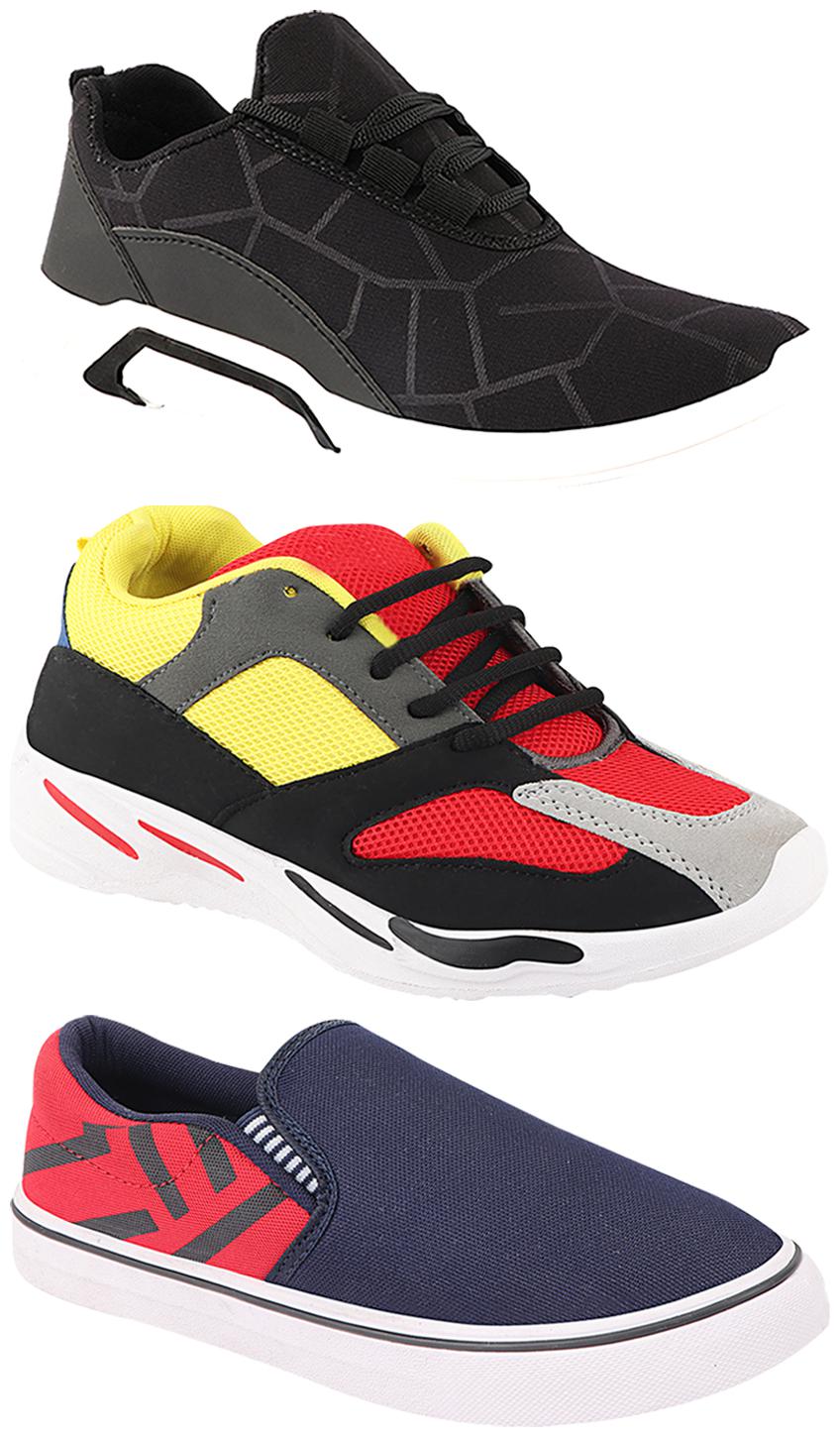 

Birde Men Multi-Color Casual Shoes - CASUAL SPORTS SNEAKERS RUNNNING SHOES - BRD-300-BLK-308-RED-333