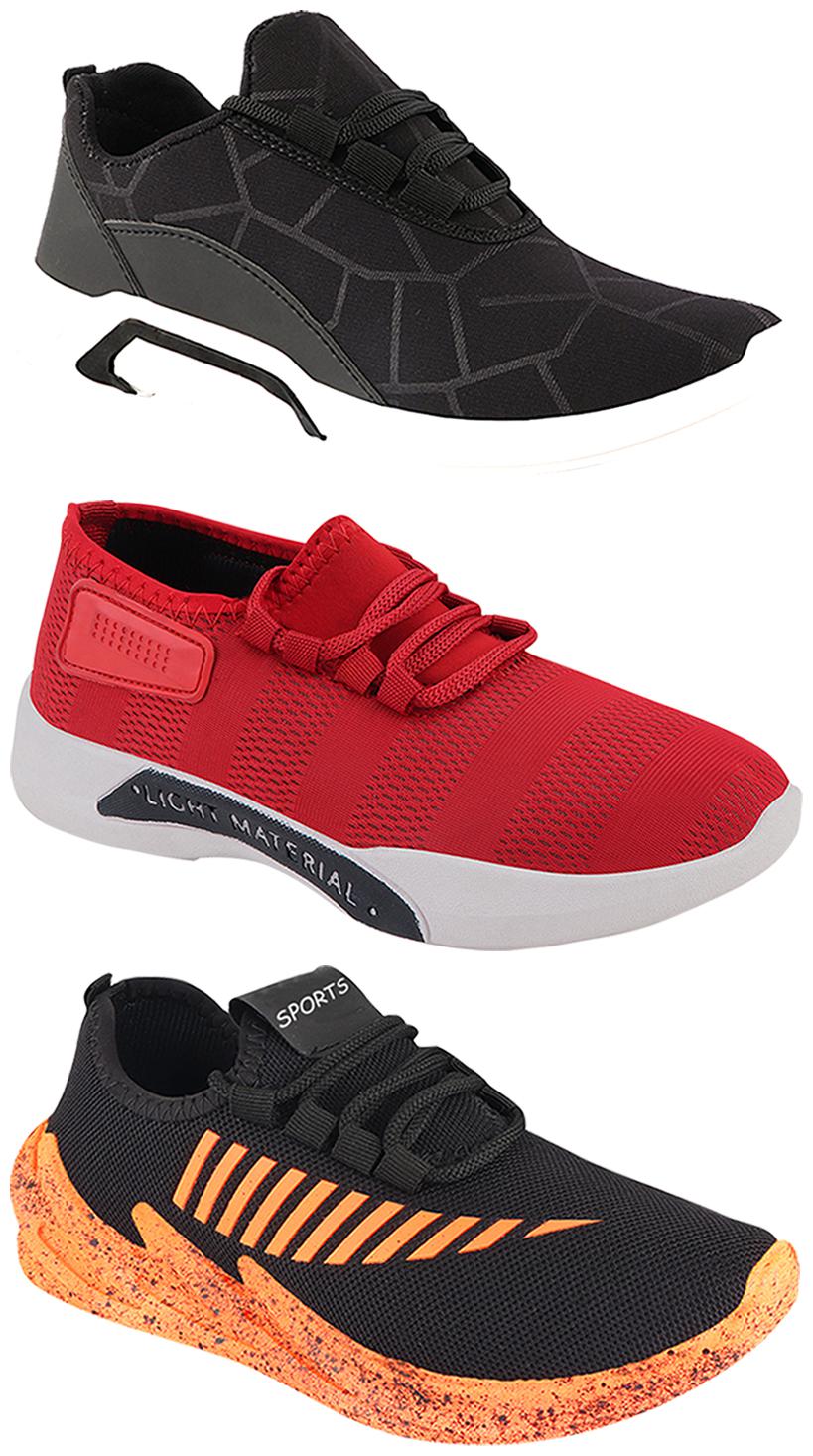 

Birde Men Multi-Color Casual Shoes - BRD-300-BLK-301-RD-324-ORNG