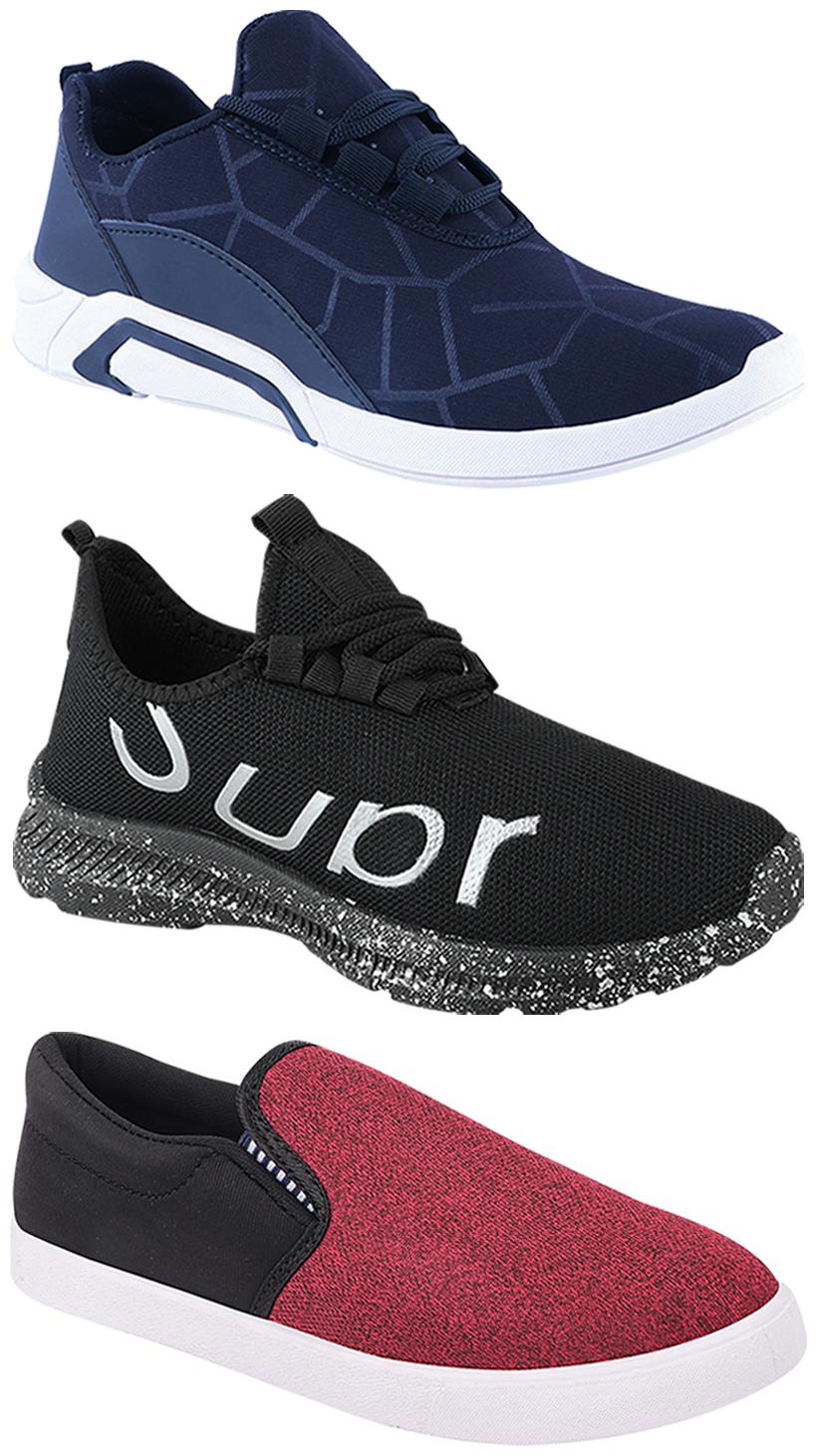 

Birde Men Multi-Color Casual Shoes - BRD-300-BLU-310-BLK-369
