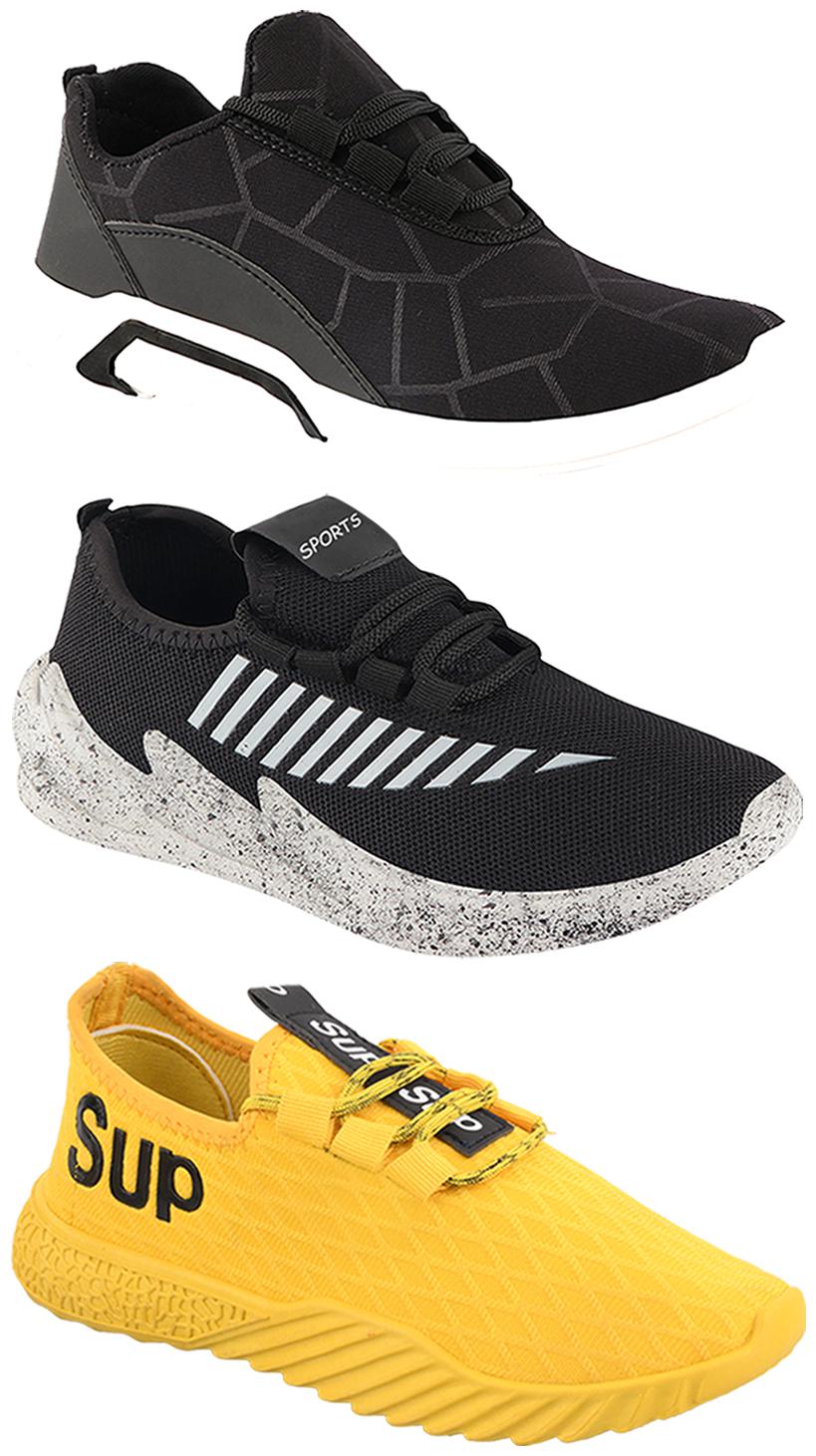 

Birde Men Multi-Color Casual Shoes - CASUAL SPORTS SNEAKERS RUNNNING SHOES - BRD-300-BLK-324-GRY-383