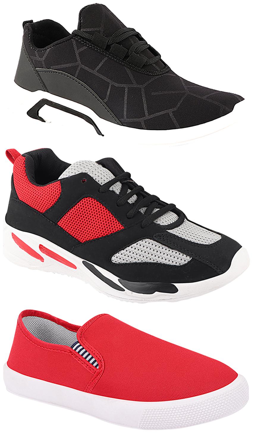

Birde Men Multi-Color Casual Shoes - CASUAL SPORTS SNEAKERS RUNNNING SHOES - BRD-300-BLK-309-RD-334