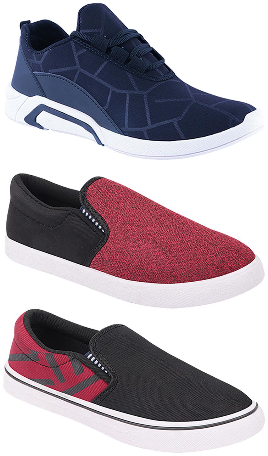 

Birde Men Multi-Color Casual Shoes - BRD-300-BLU-308-MRN-310-BLK