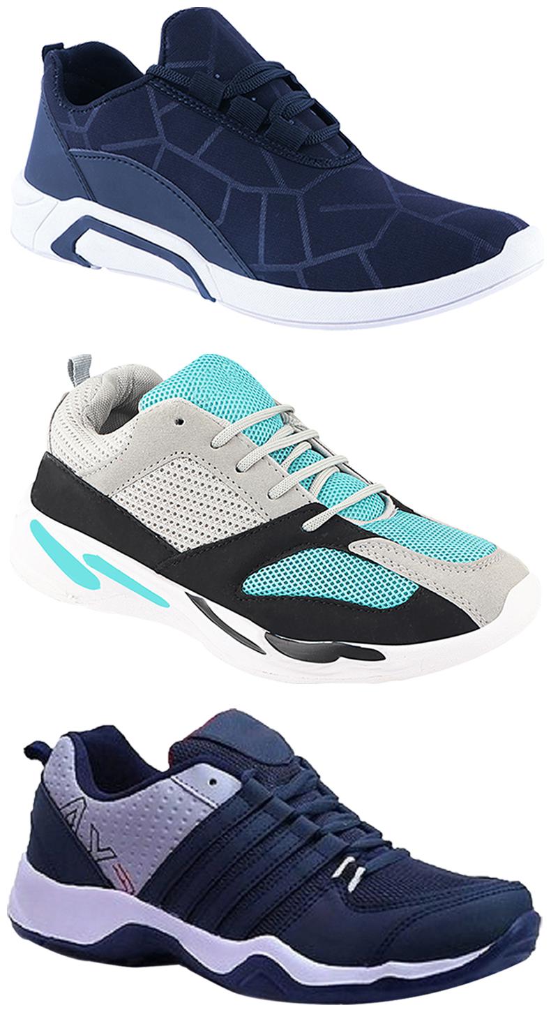 

Birde Men Multi-Color Casual Shoes - CASUAL SPORTS SNEAKERS RUNNNING SHOES - BRD-300-BLU AX-1-332