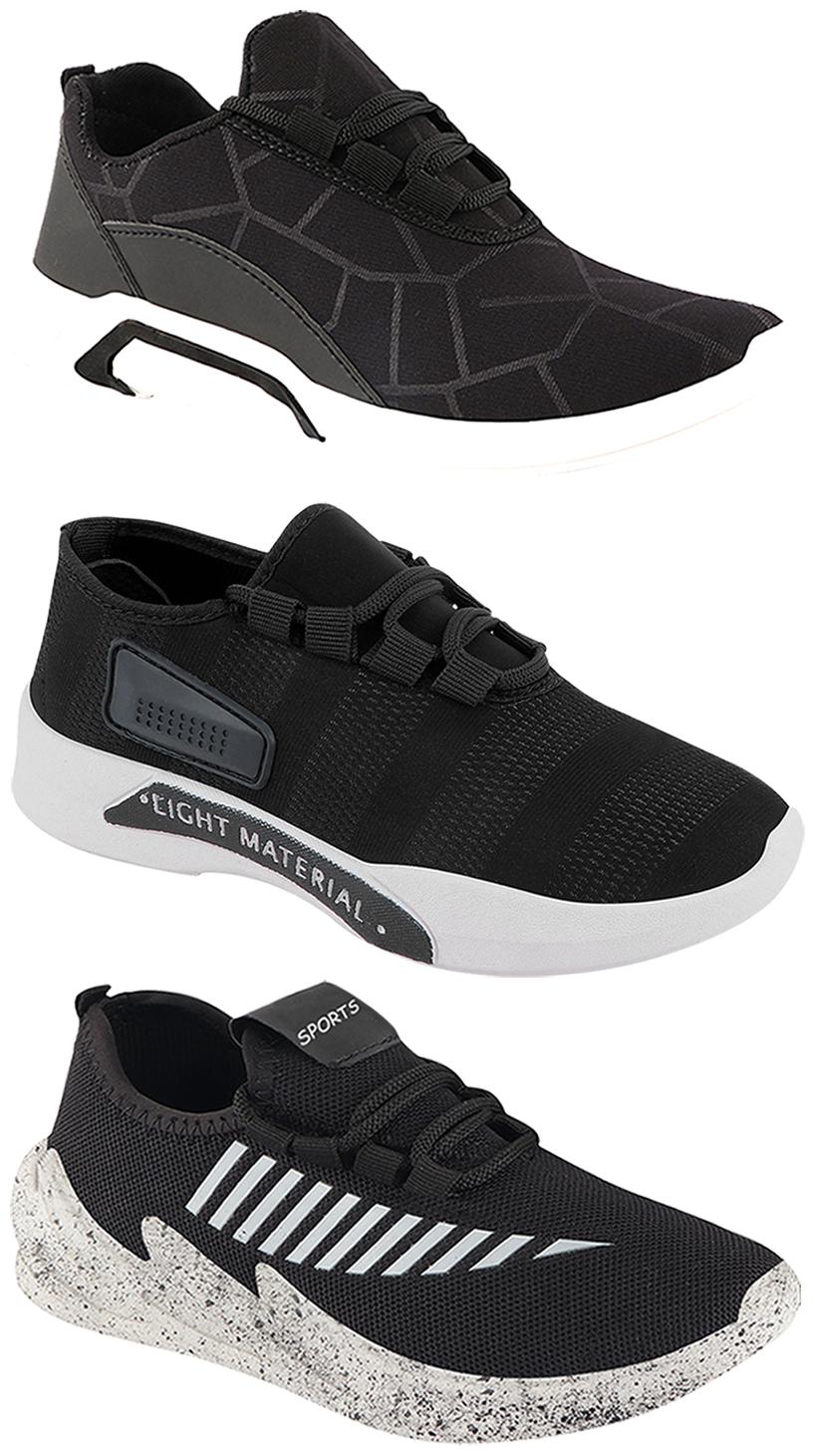 

Birde Men Multi-Color Casual Shoes - BRD-300-BLK-301-BLK-324-GRY