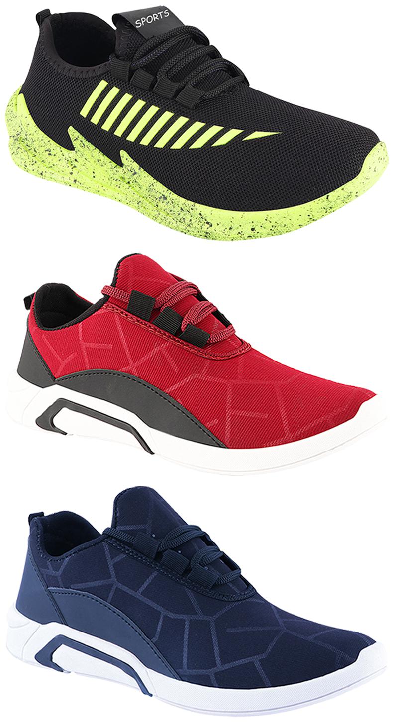 

Birde Men Multi-Color Casual Shoes - CASUAL SPORTS SNEAKERS RUNNNING SHOES - BRD-300-BLU-300-CHRY-324-PGRN