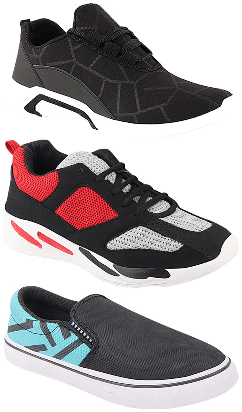 

Birde Men Multi-Color Casual Shoes - CASUAL SPORTS SNEAKERS RUNNNING SHOES - BRD-300-BLK-308-SGRN-334