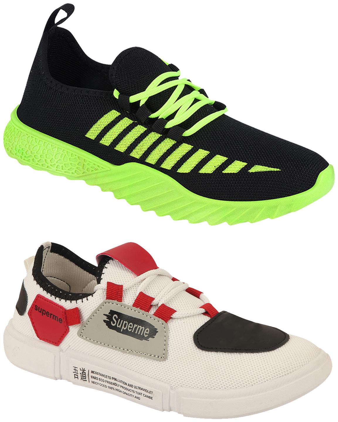 

Birde Multicolor Mesh Casual Shoes For Men (Pack of 2)