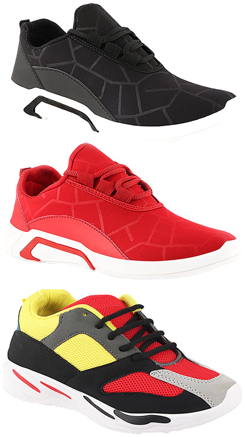 

Birde Men Multi-Color Casual Shoes - CASUAL SPORTS SNEAKERS RUNNNING SHOES - BRD-300-BLK-300-RED-333