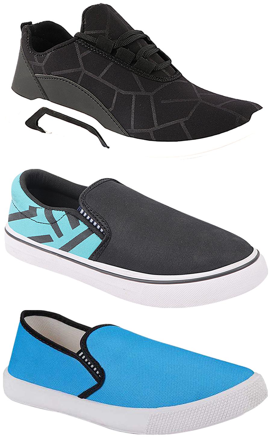 

Birde Men Multi-Color Casual Shoes - BRD-300-BLK-308-SGRN-309-SKY