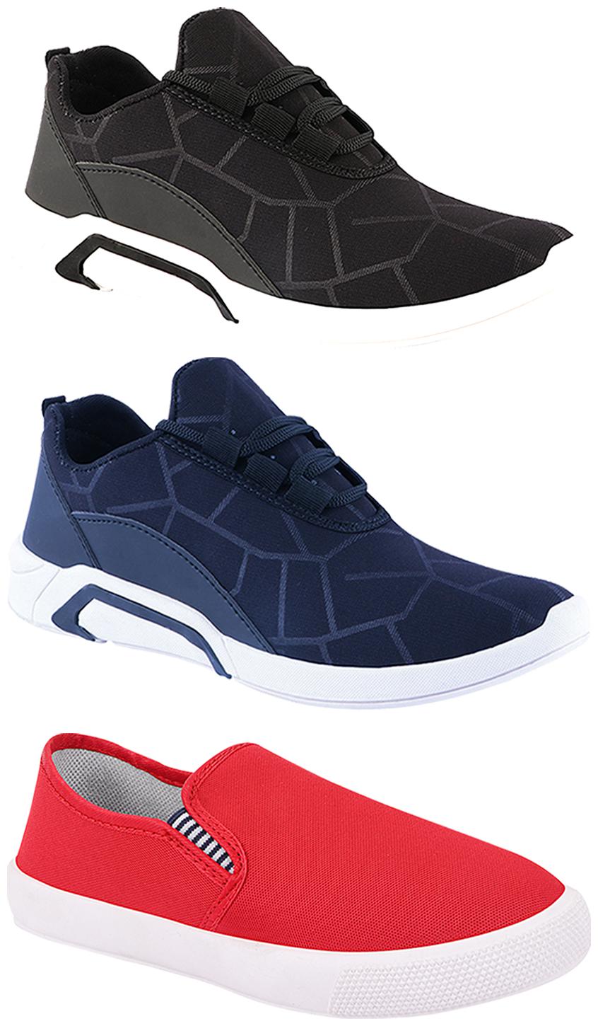 

Birde Men Multi-Color Casual Shoes - BRD-300-BLK-300-BLU-309-RD