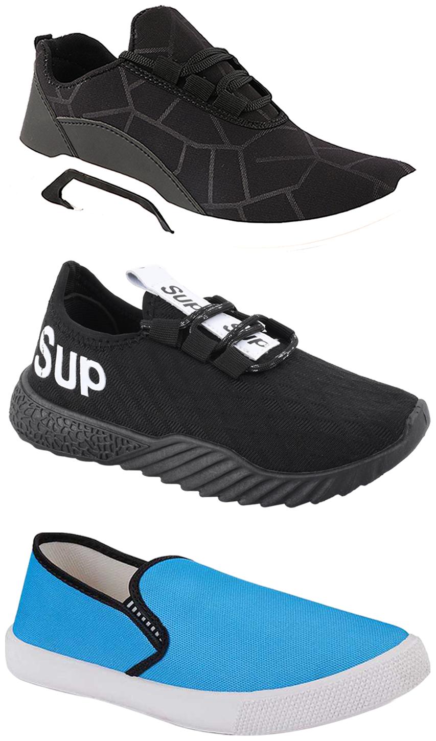 

Birde Men Multi-Color Casual Shoes - CASUAL SPORTS SNEAKERS RUNNNING SHOES - BRD-300-BLK-309-SKY-384