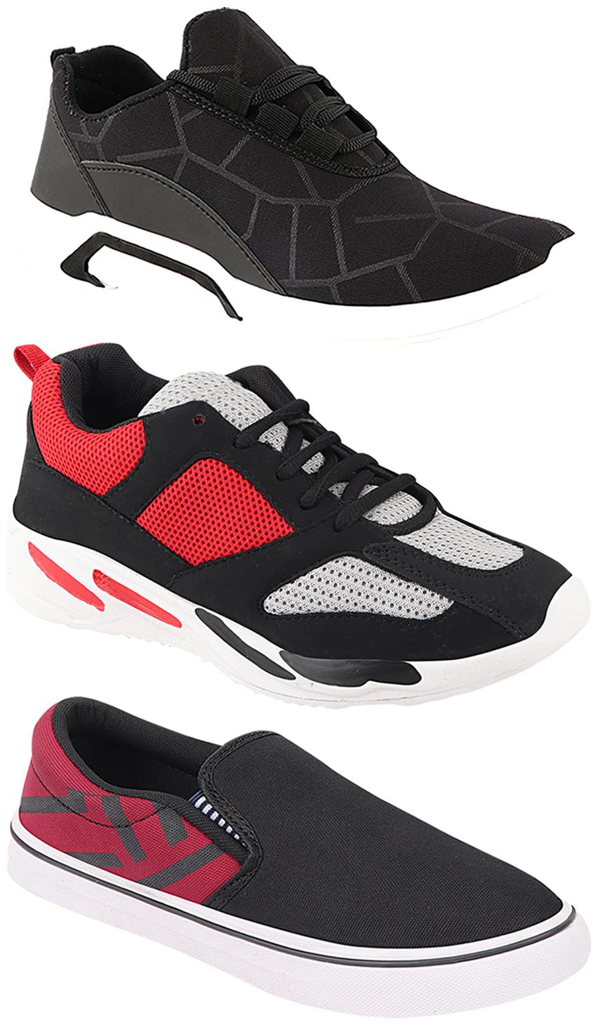 

Birde Men Multi-Color Casual Shoes - CASUAL SPORTS SNEAKERS RUNNNING SHOES - BRD-300-BLK-308-MRN-334