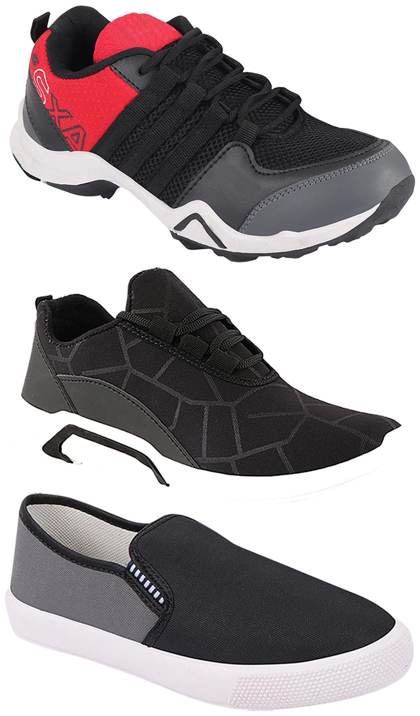 

Birde Men Multi-Color Casual Shoes - BRD-300-BLK-309-GRY AX-2