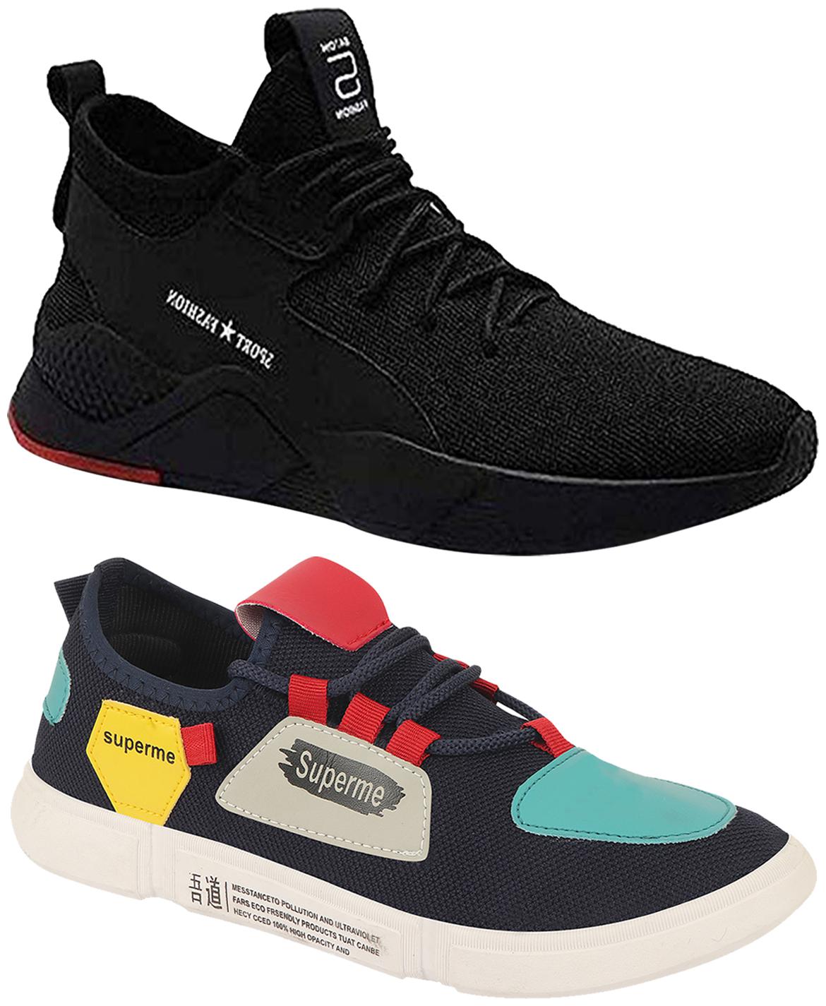 

Birde Multicolor Mesh Casual Shoes For Men (Pack of 2)