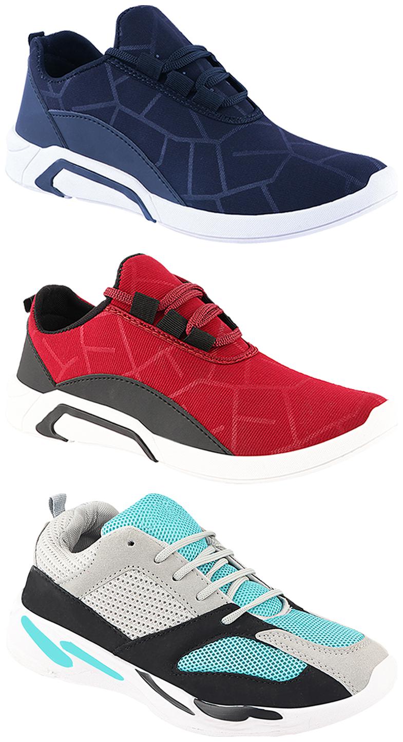 

Birde Men Multi-Color Casual Shoes - CASUAL SPORTS SNEAKERS RUNNNING SHOES - BRD-300-BLU-300-CHRY-332