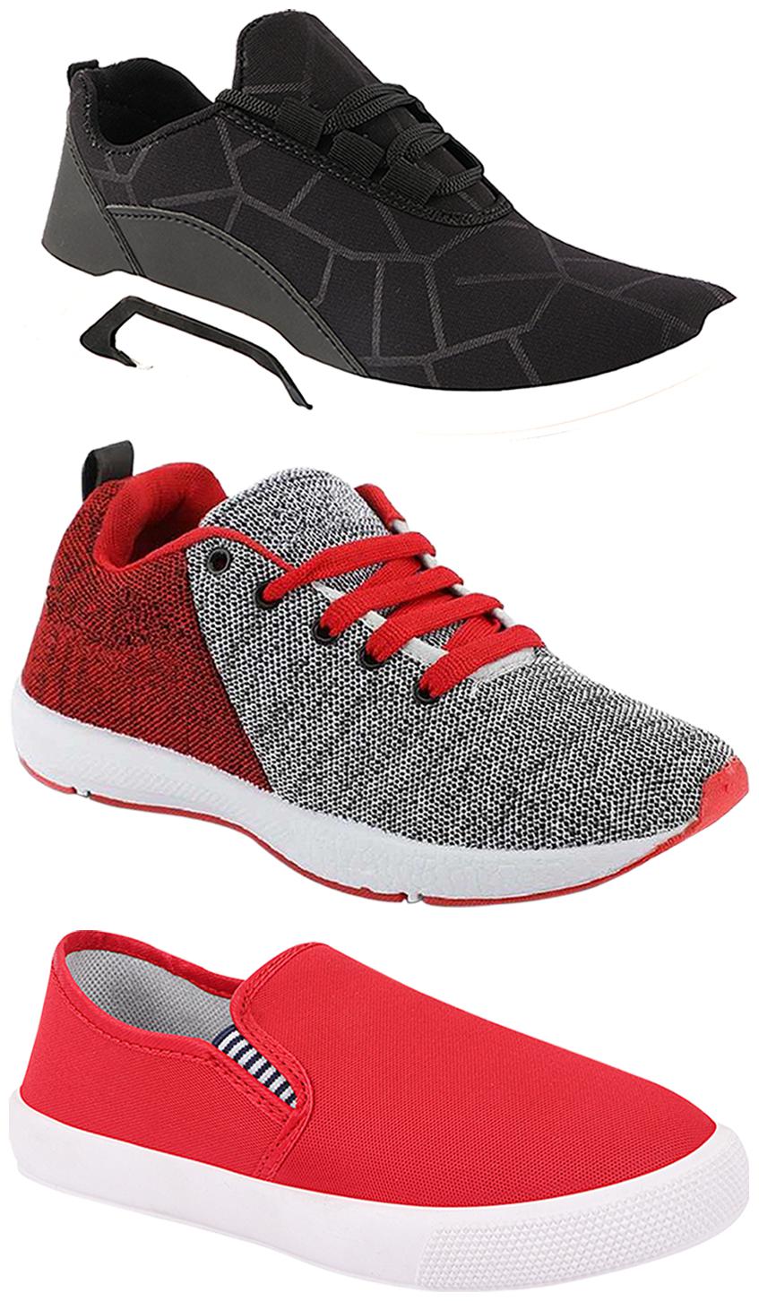 

Birde Men Multi-Color Casual Shoes - CASUAL SPORTS SNEAKERS RUNNNING SHOES - BRD-300-BLK-309-RD-222