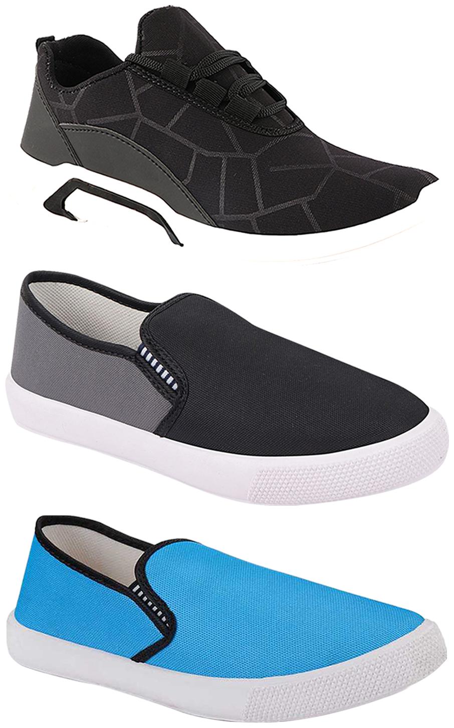 

Birde Men Multi-Color Casual Shoes - BRD-300-BLK-309-GRY-309-SKY