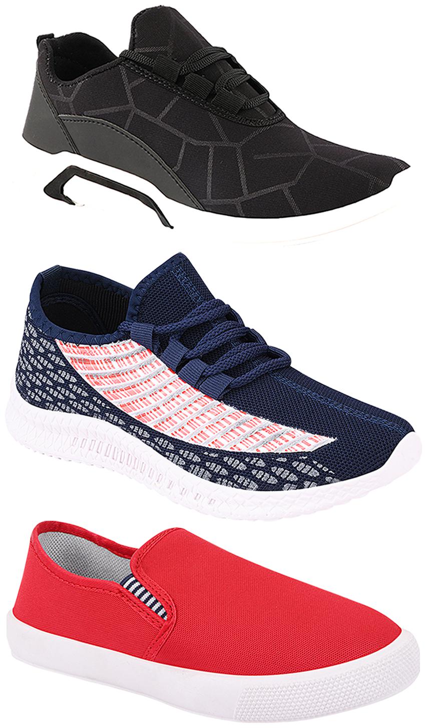 

Birde Men Multi-Color Casual Shoes - BRD-300-BLK-309-RD-315