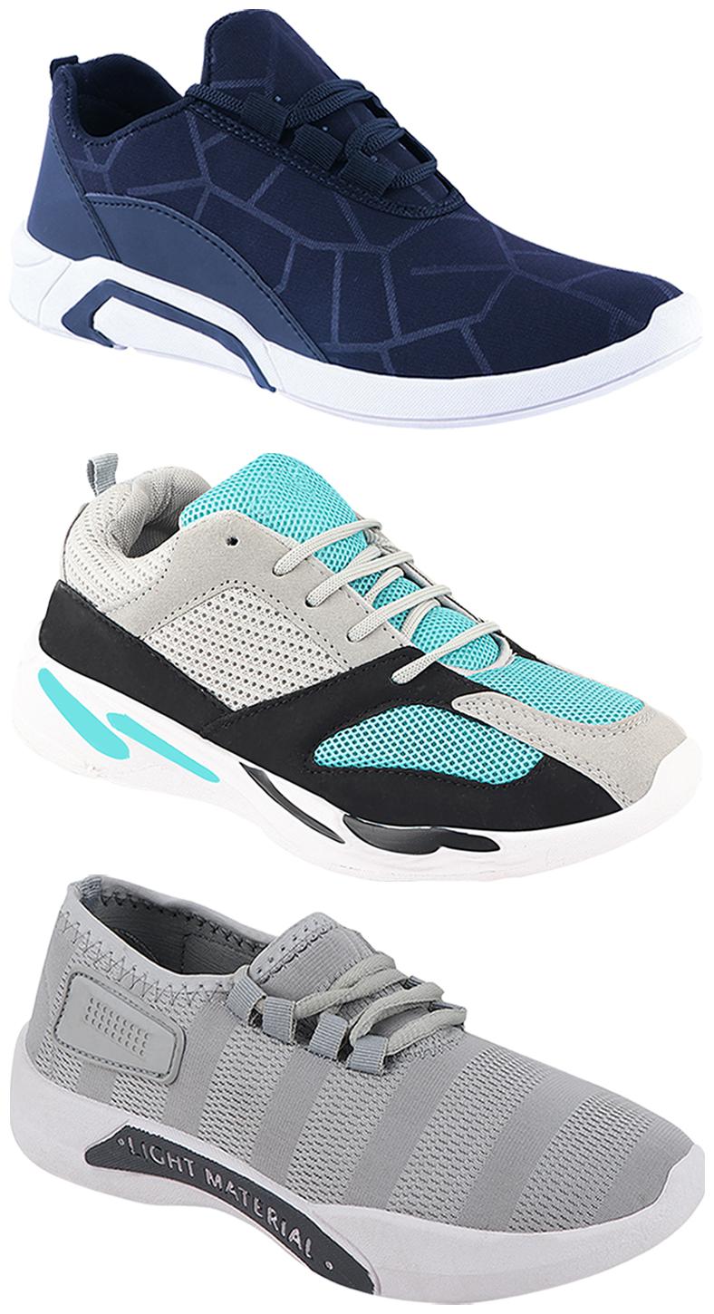 

Birde Men Multi-Color Casual Shoes - CASUAL SPORTS SNEAKERS RUNNNING SHOES - BRD-300-BLU-301-GRY-332