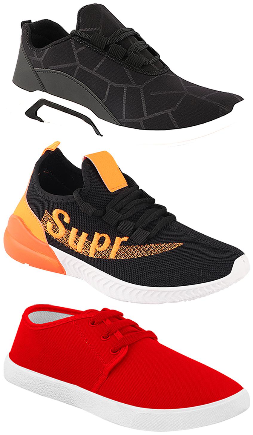 

Birde Men Multi-Color Casual Shoes - CASUAL SPORTS SNEAKERS RUNNNING SHOES - BRD-300-BLK-1077-331
