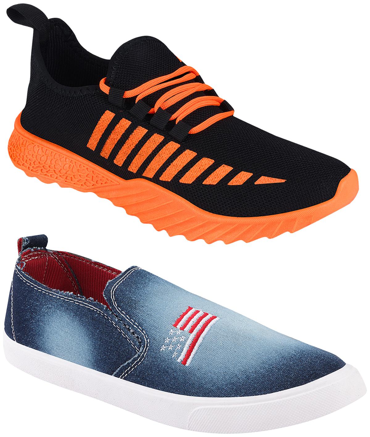 

Birde Multicolor Mesh Casual Shoes For Men (Pack of 2)