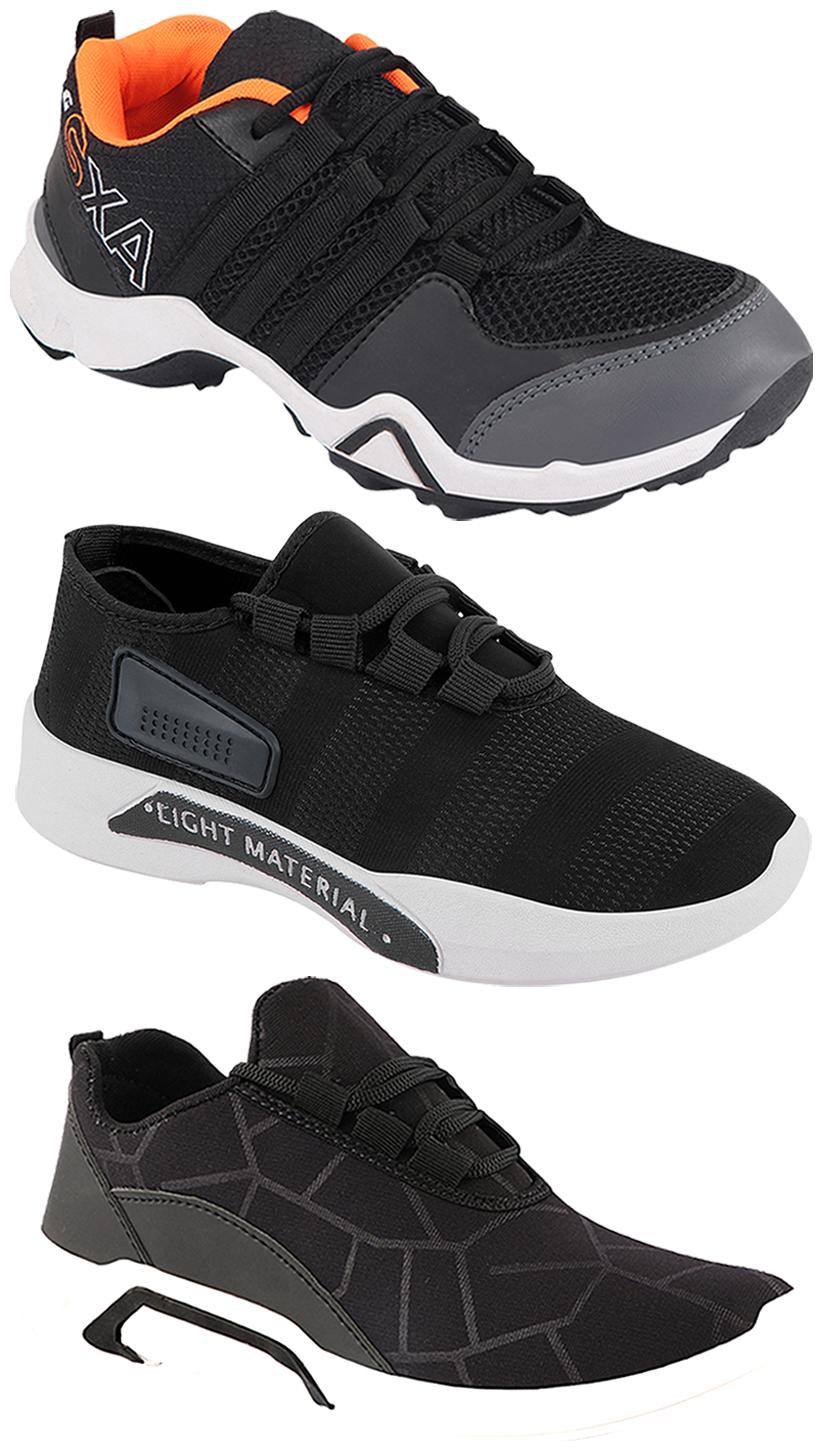 

Birde Men Multi-Color Casual Shoes - BRD-300-BLK-301-BLK AX-3