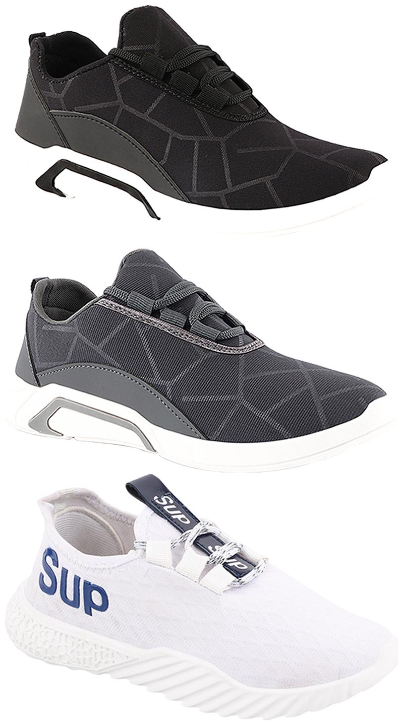 

Birde Men Multi-Color Casual Shoes - CASUAL SPORTS SNEAKERS RUNNNING SHOES - BRD-300-BLK-300-GRY-385