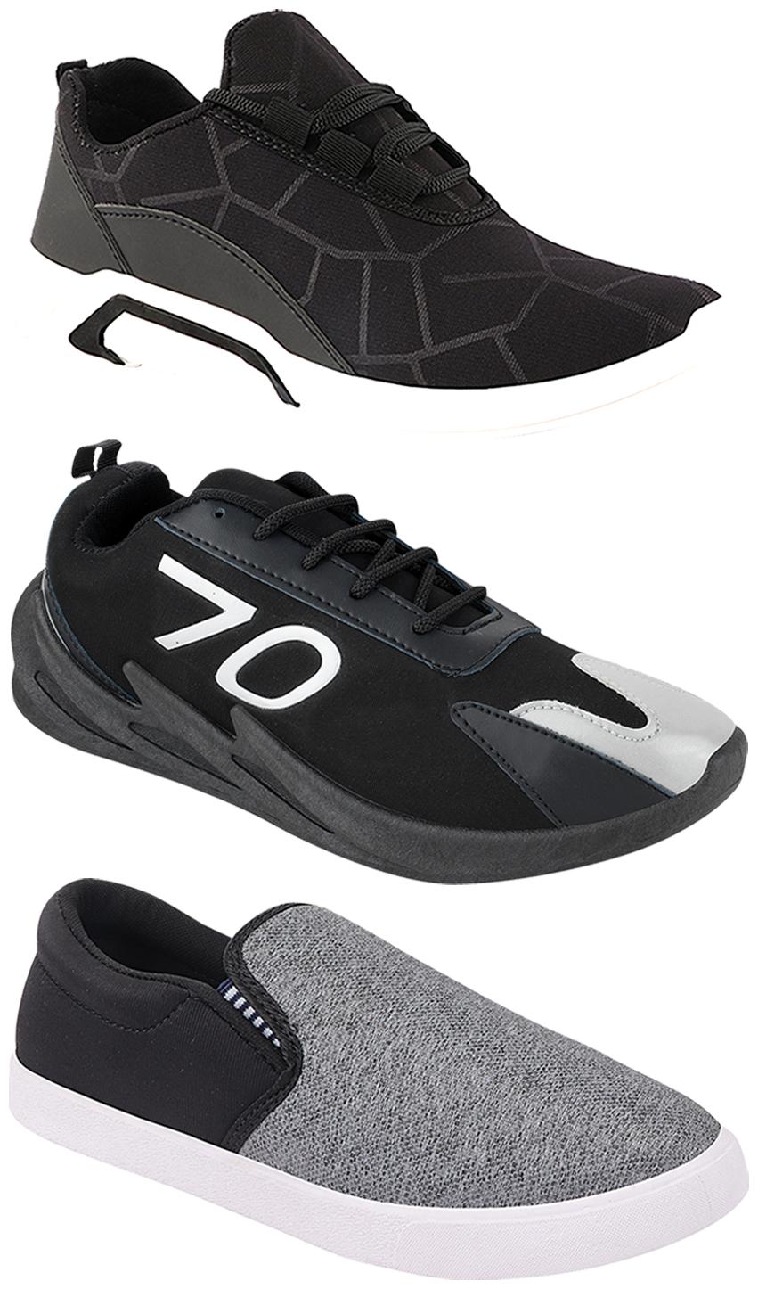 

Birde Men Multi-Color Casual Shoes - CASUAL SPORTS SNEAKERS RUNNNING SHOES - BRD-300-BLK-310-SLVR-350