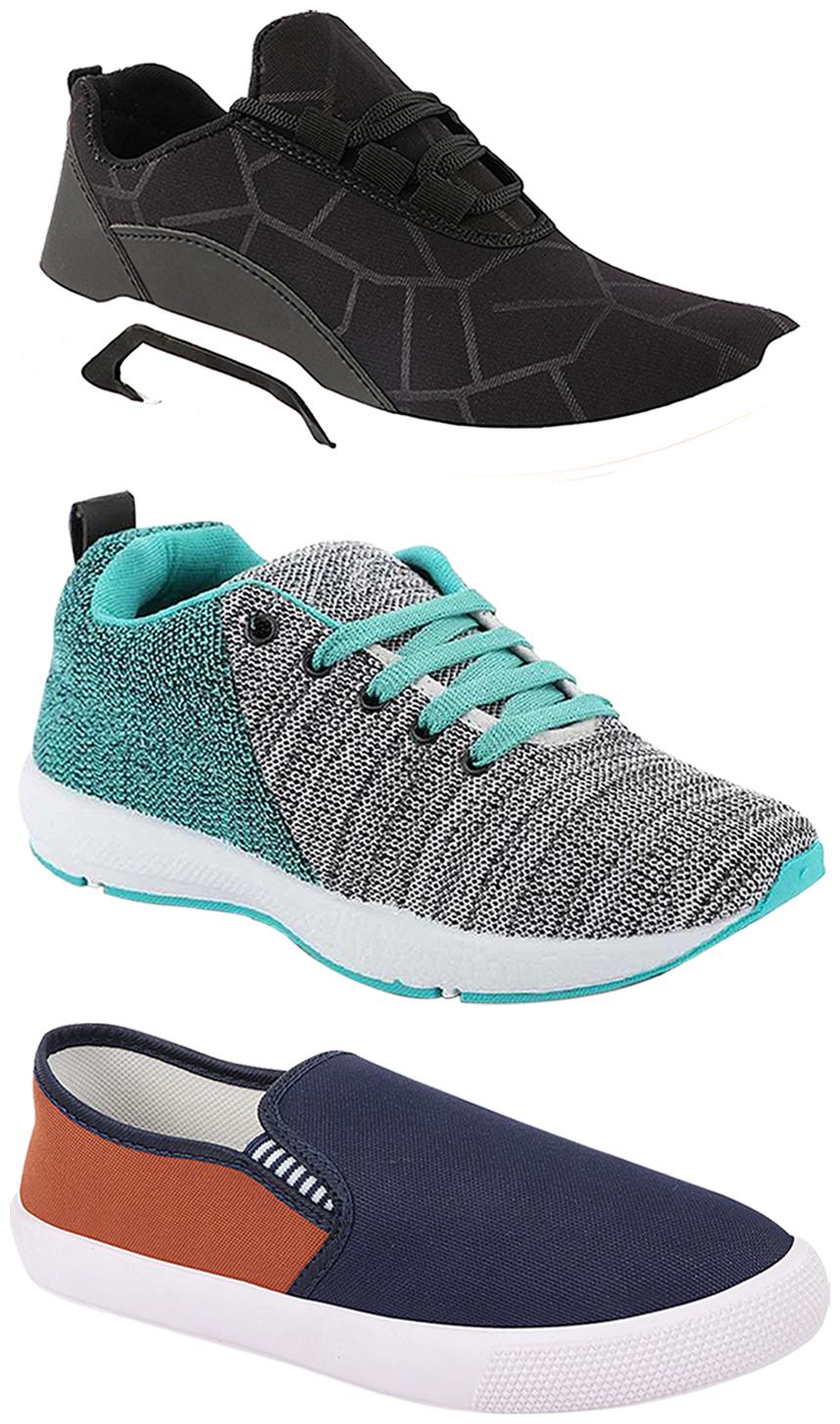 

Birde Men Multi-Color Casual Shoes - CASUAL SPORTS SNEAKERS RUNNNING SHOES - BRD-300-BLK-309-TAN-221
