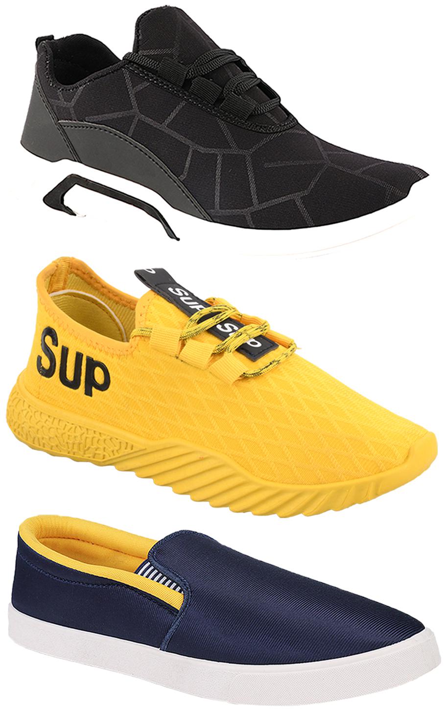 

Birde Men Multi-Color Casual Shoes - CASUAL SPORTS SNEAKERS RUNNNING SHOES - BRD-300-BLK BIRDE-52-383