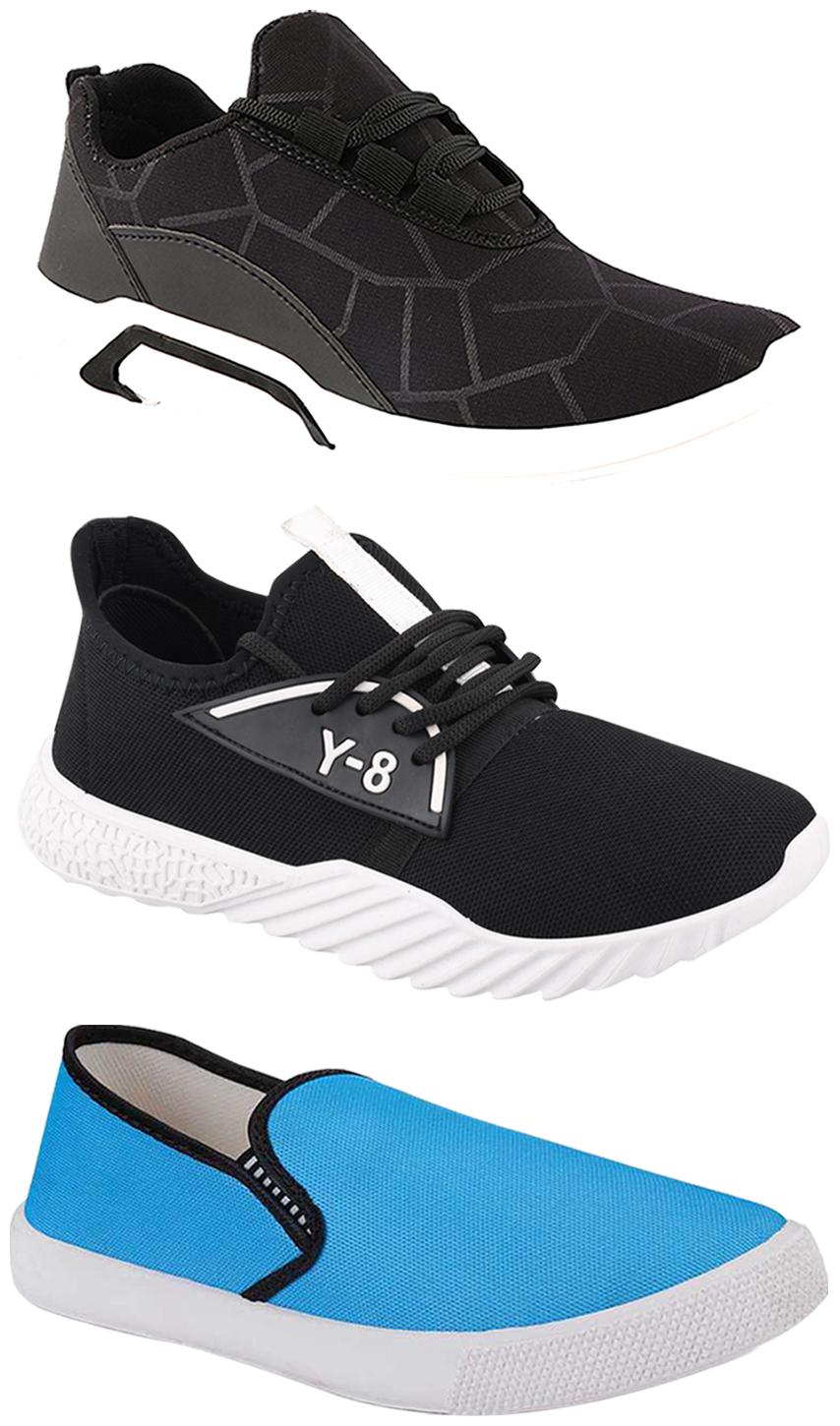 

Birde Men Multi-Color Casual Shoes - BRD-300-BLK-309-SKY-378
