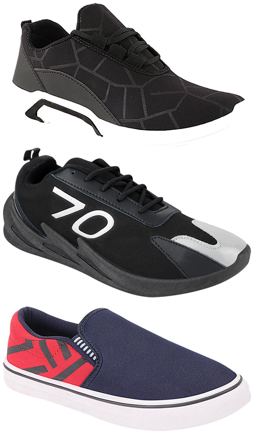 

Birde Men Multi-Color Casual Shoes - CASUAL SPORTS SNEAKERS RUNNNING SHOES - BRD-300-BLK-308-RED-350