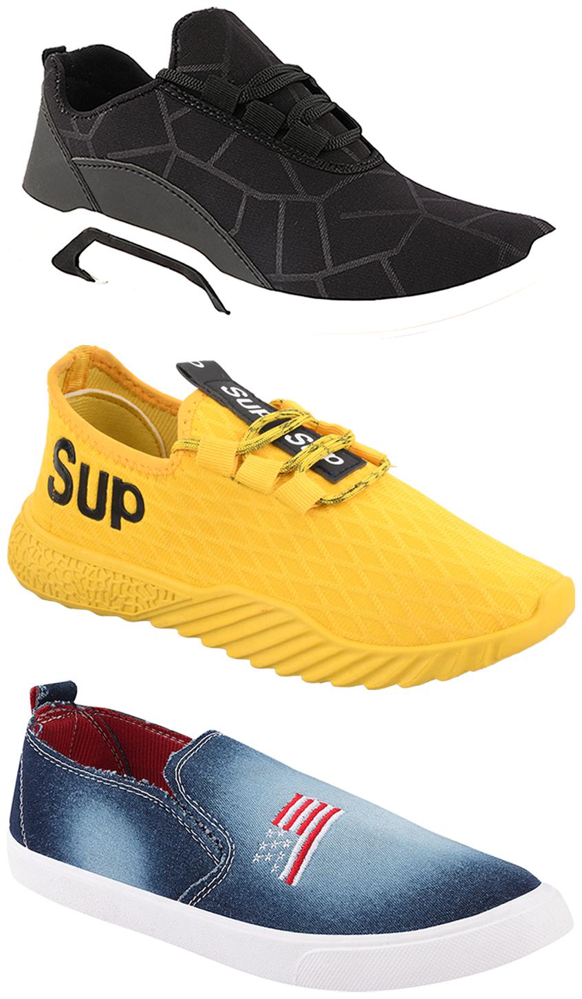 

Birde Men Multi-Color Casual Shoes - CASUAL SPORTS SNEAKERS RUNNNING SHOES - BRD-300-BLK-1220-383