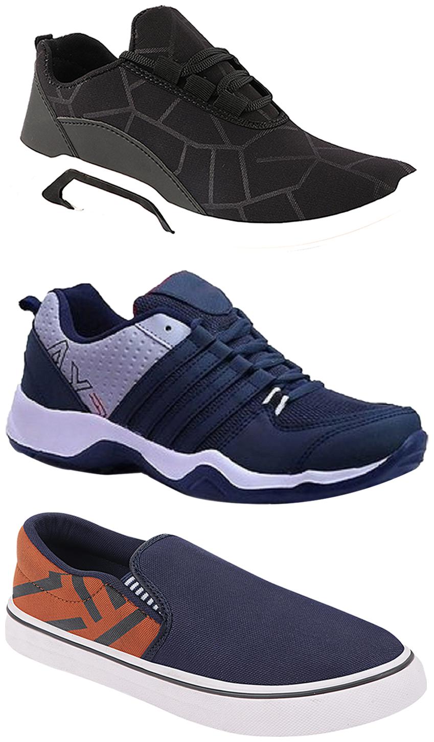 

Birde Men Multi-Color Casual Shoes - BRD-300-BLK-308-TAN AX-1